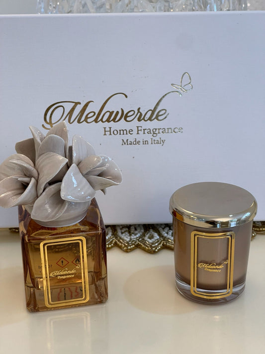 mocha candle orchid small gift set