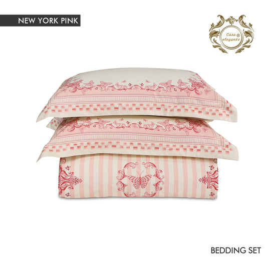 New York pink bedding set from