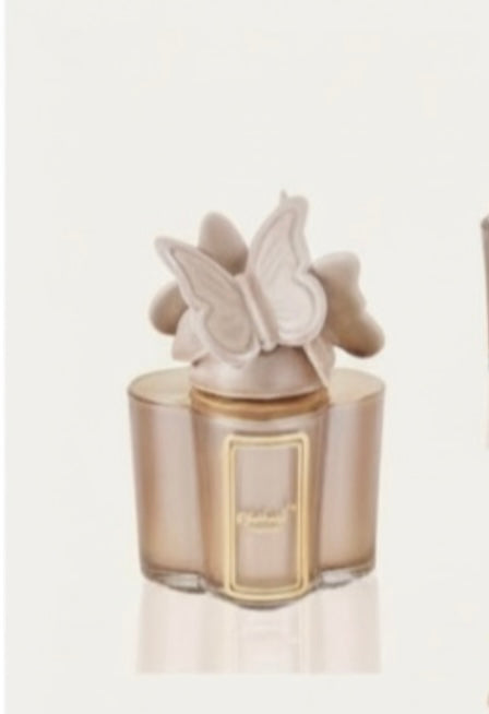 Capodimonte  mocha candle butterfly