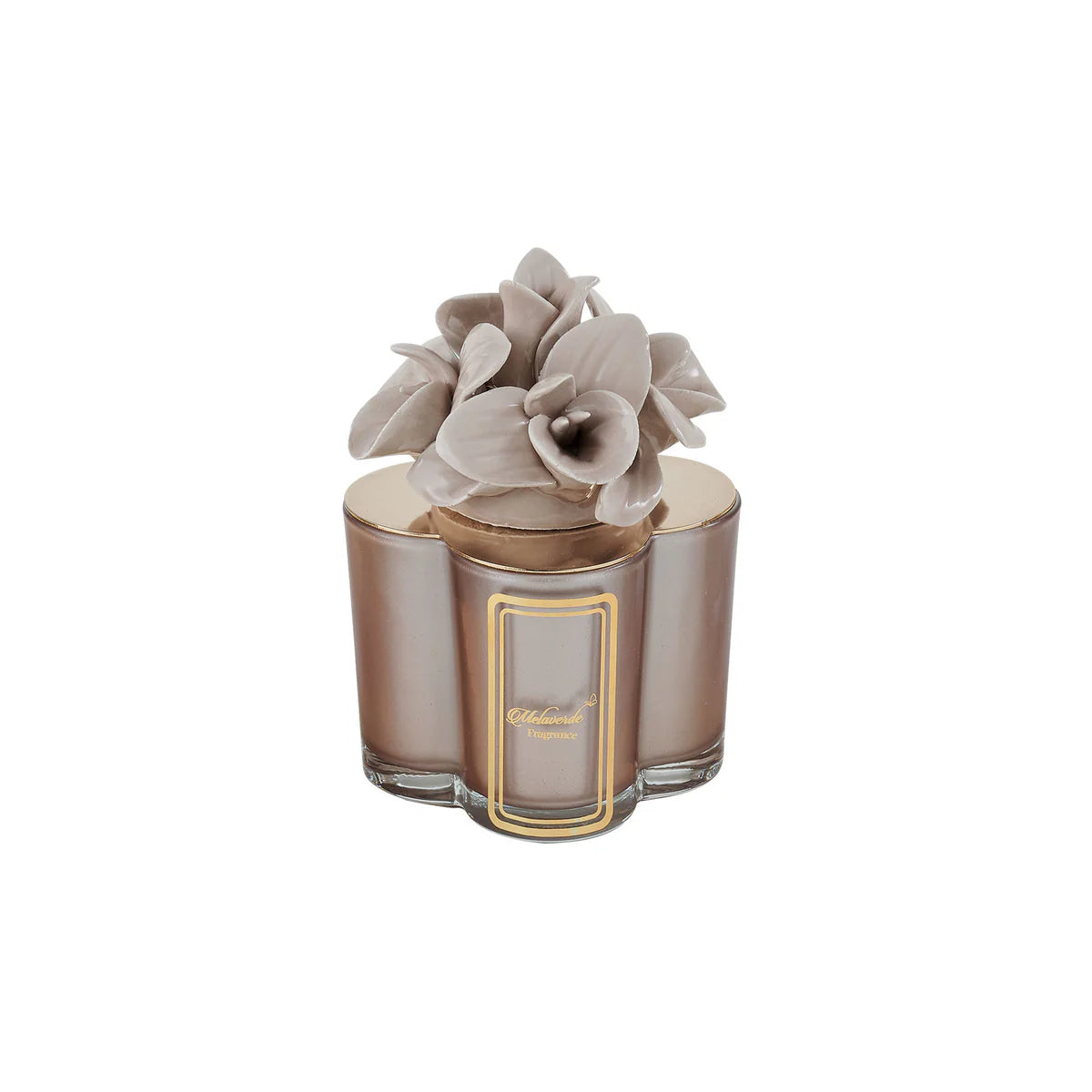 Capodimonte  mocha candle orchid