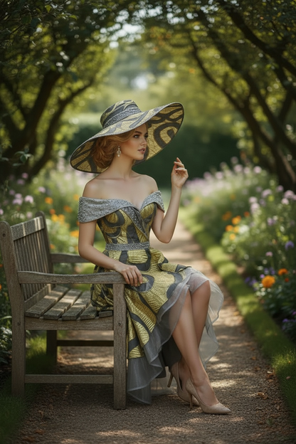 COUTURE CITROEN EN ZILVEREN JURK