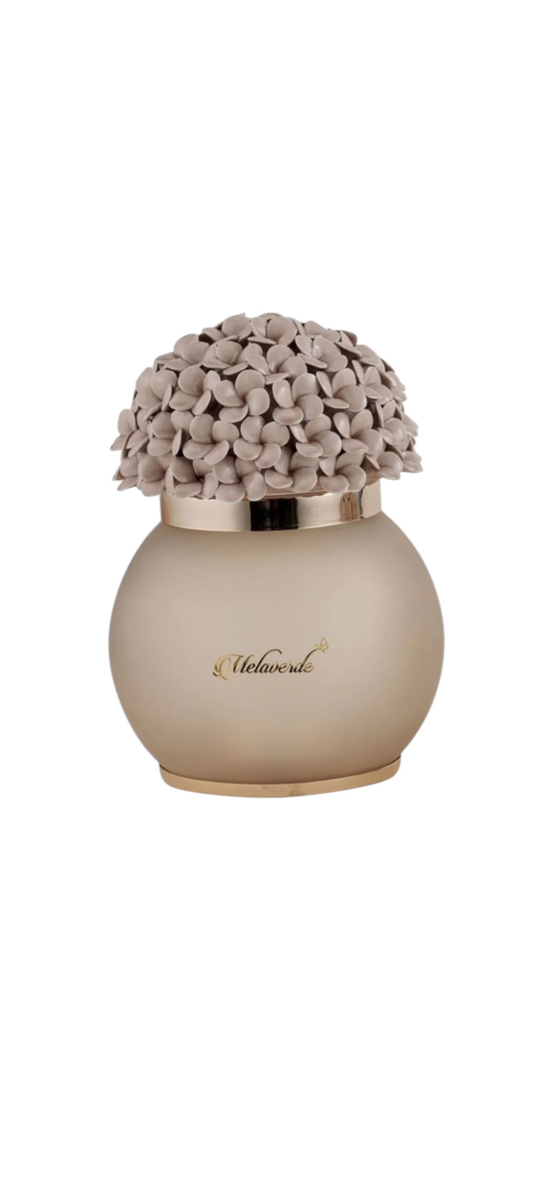 Capodimonte mocha hydrangea led lamp