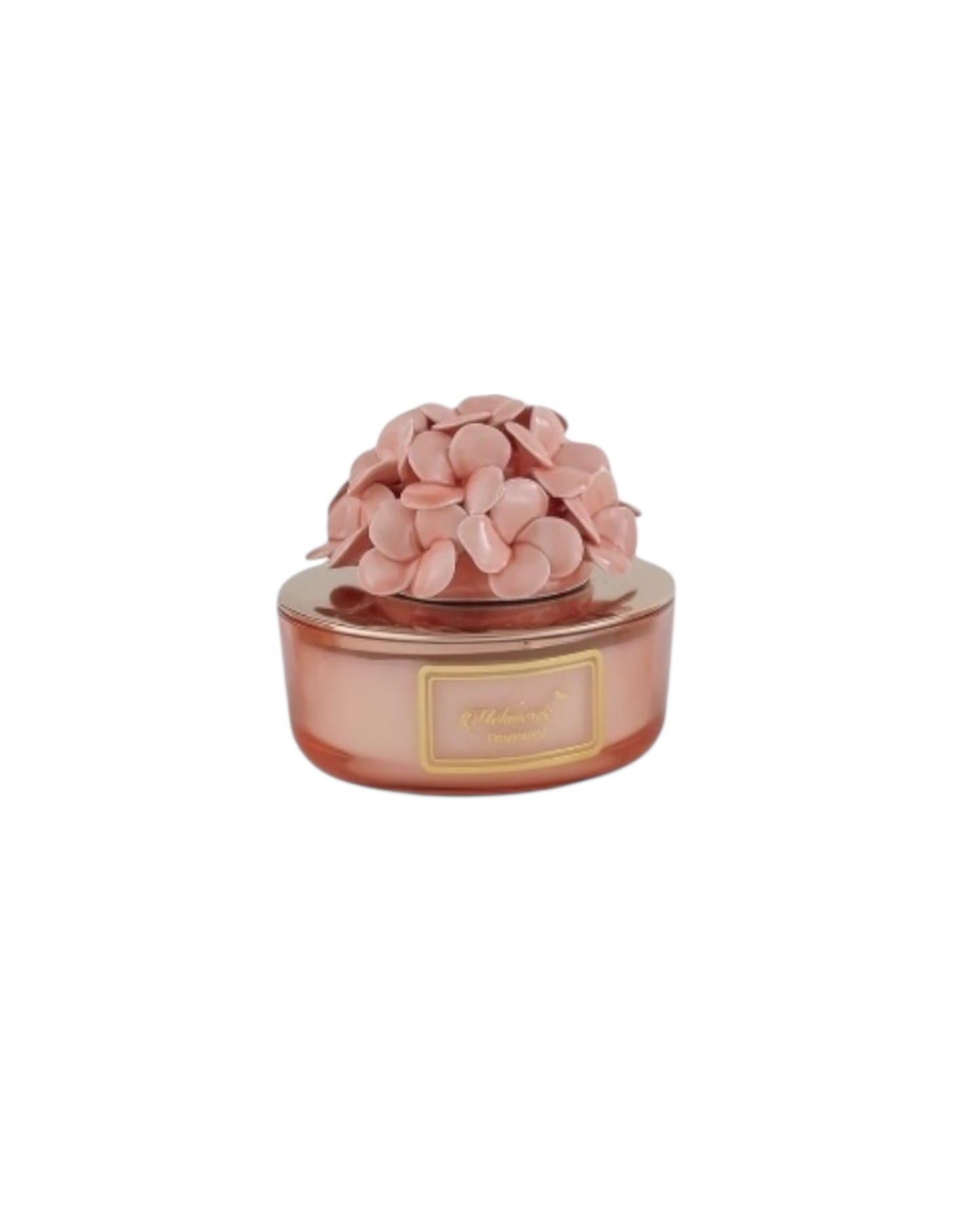 Peach hydrangea candle