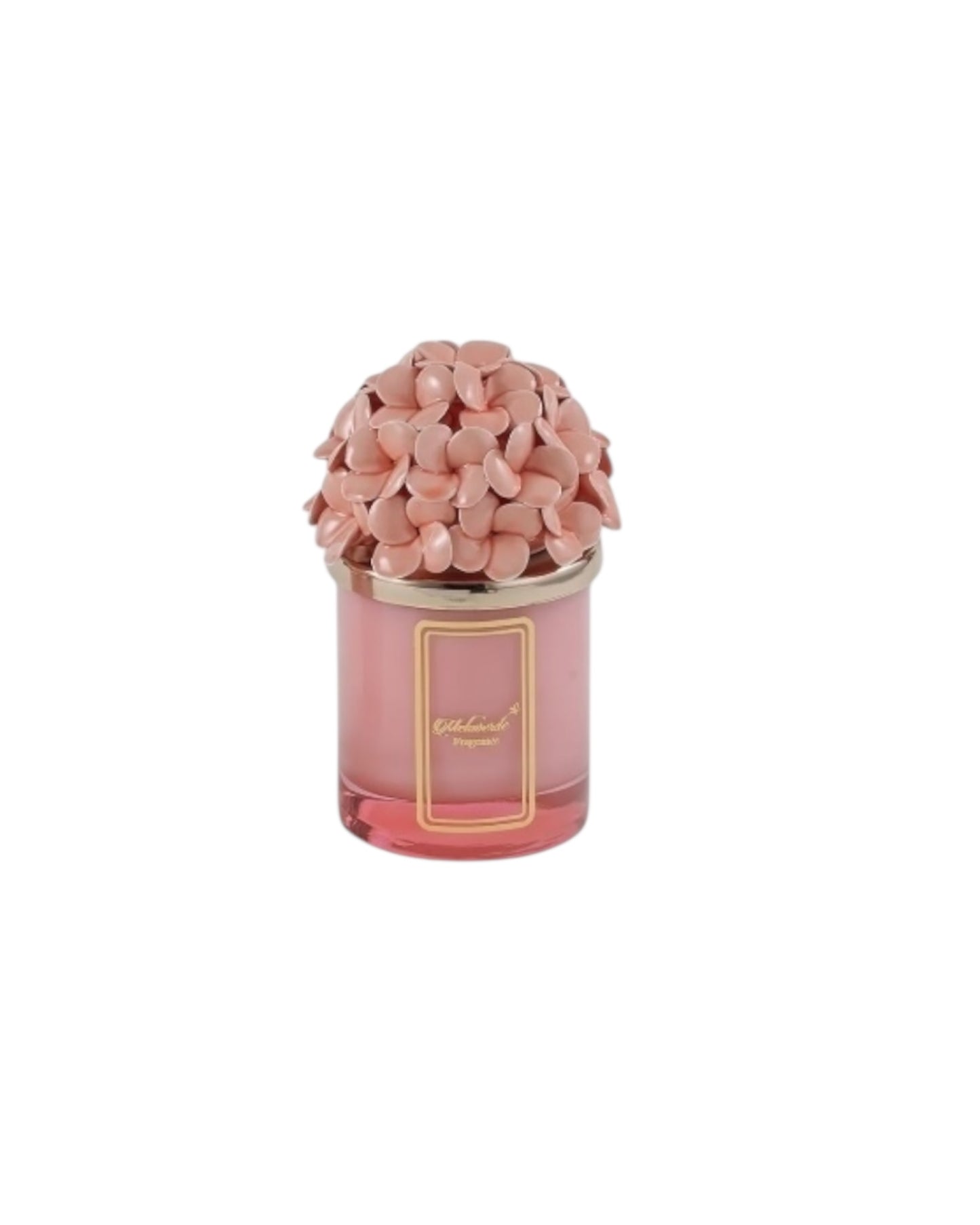 Peach hydrangea candle