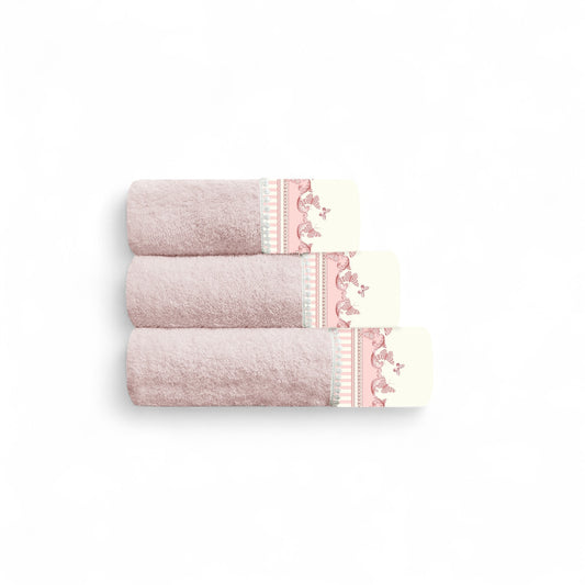 New York pink towel set