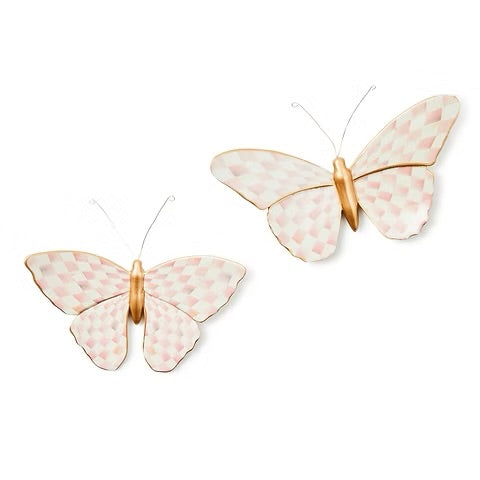 rosy check butterfly wall duo