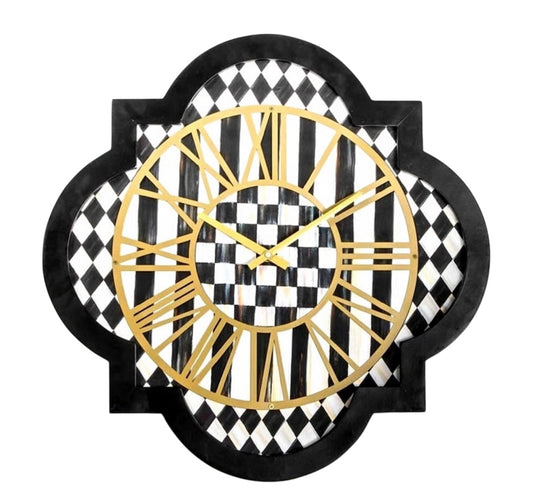 COURTLY CHECK TILE WALL CLOCK