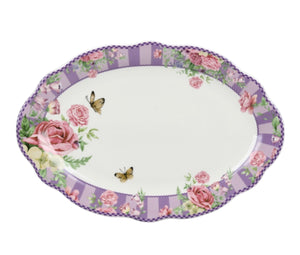 Lilac springtime  14”Ovel plate