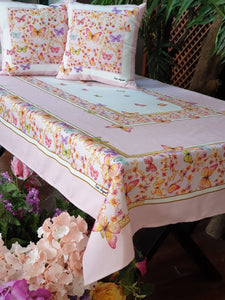 PINK BUTTERFLY TABLE CLOTH