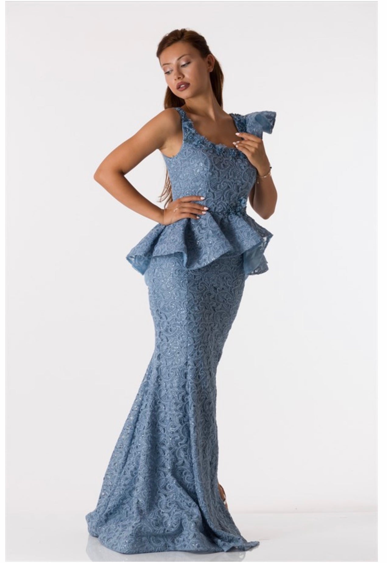 ROBE THERESA (BLEU)