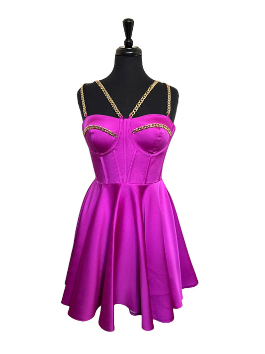 Cerise, rochie skater roz